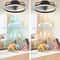 LED Ceiling Fan With Remote Control Silent Smart Ceiling Light Fan For Bedroom And Living Room Dec 3