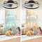 LED Ceiling Fan With Remote Control Silent Smart Ceiling Light Fan For Bedroom And Living Room Dec 3