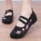 Womens Soft Sole Slip On Flat Shoes Elastic Comfort Embroidered Summer Shoes 2