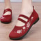 Womens Soft Sole Slip On Flat Shoes Elastic Comfort Embroidered Summer Shoes 6