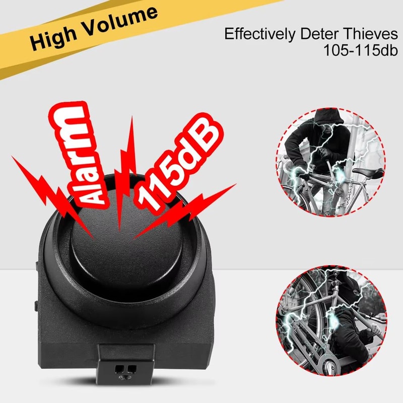 Bicycle Vibration Alarm USB Rechargeable Wireless Anti Theft Bike Alarm With Remote Control Securit 1