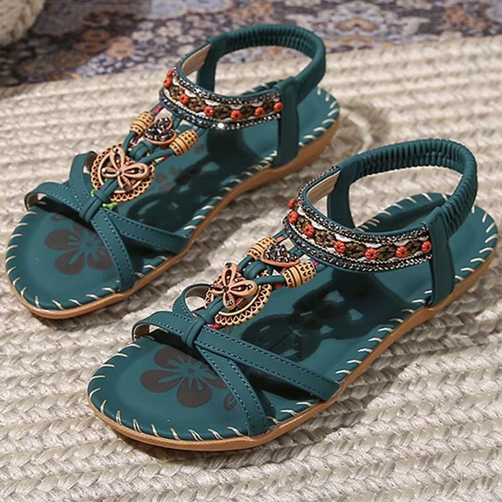 Bohemian Style Summer Sandals For Women Soft Bottom Low Heel NonSlip Comfortable Shoes 11