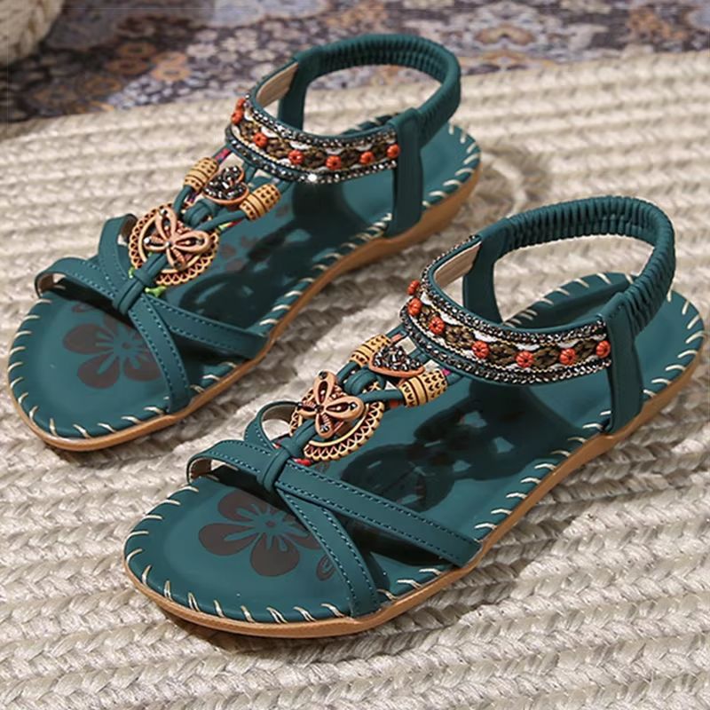 Bohemian Style Summer Sandals For Women Soft Bottom Low Heel NonSlip Comfortable Shoes 11