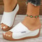 Women Luxury Wedge Sandals Summer Heeled Open Toe Slip On Casual Shoes 0