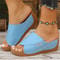 Women Luxury Wedge Sandals Summer Heeled Open Toe Slip On Casual Shoes 2
