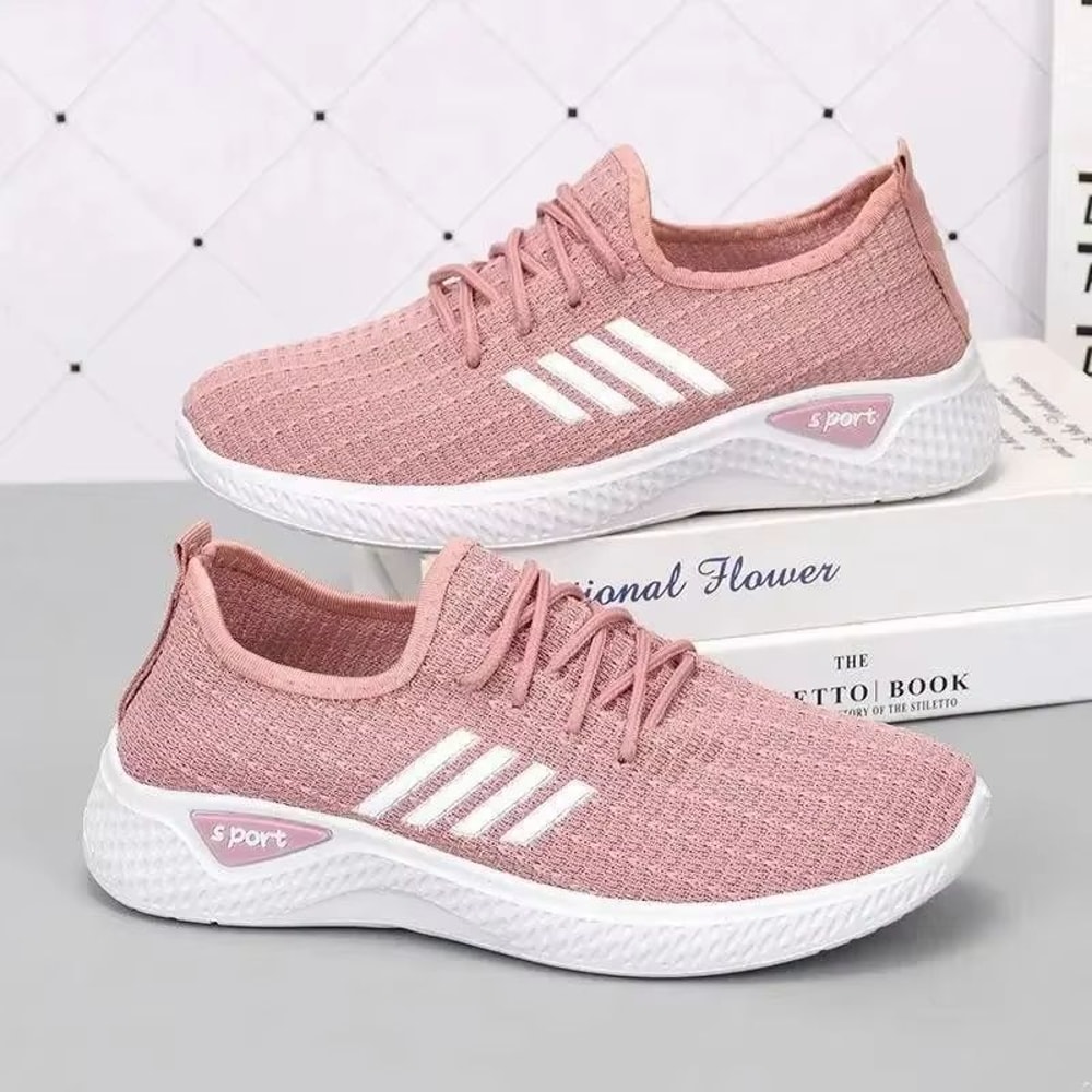 Women Mesh Fly Knit Sneakers Soft Bottom Lightweight Casual Running Shoes 7