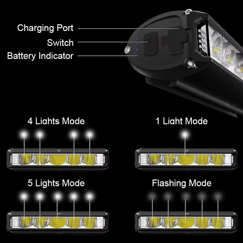 Bicycle Light 8000mAh USB Rechargeable Waterproof LED Bike Headlight For Road And MTB Cycling 2