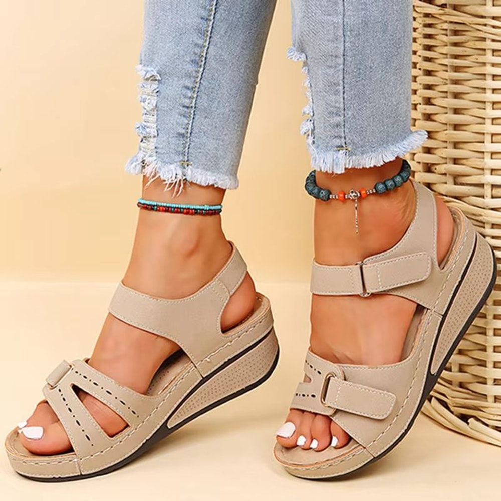 Sunrise Ease Comfort Wedges Summer Wedge Sandals With Open Toe 0