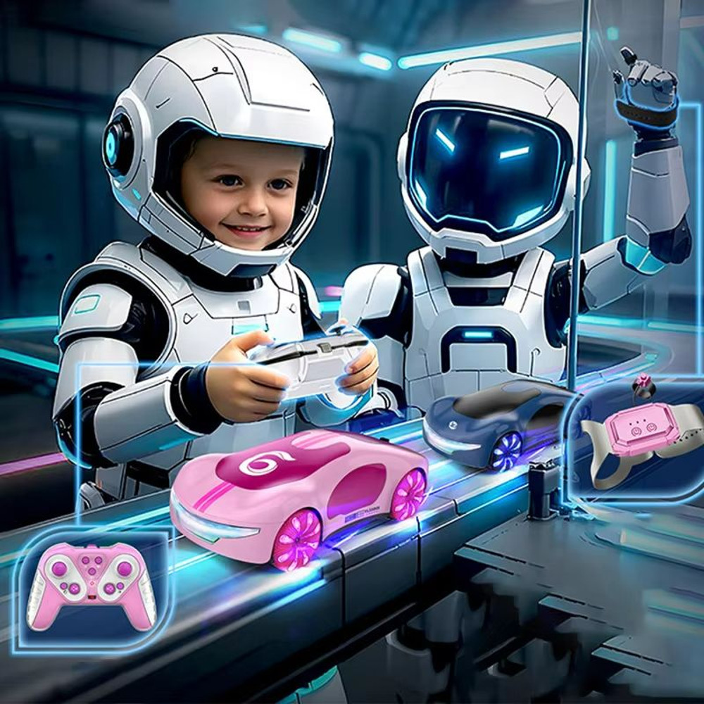 Pink MotionMaster Gesture Sensing RC Stunt Car  Remote Control Stunt Toy For Girls 5