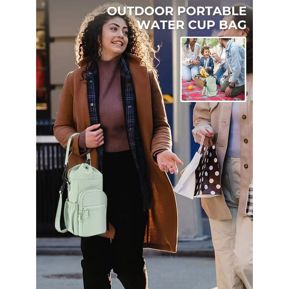 TrailMate 40oz Insulated Water Bottle Carrier Sling Handy Water Bottle Holder With Strap 3