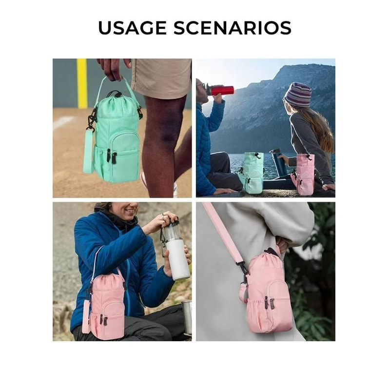 TrailMate 40oz Insulated Water Bottle Carrier Sling Handy Water Bottle Holder With Strap 4