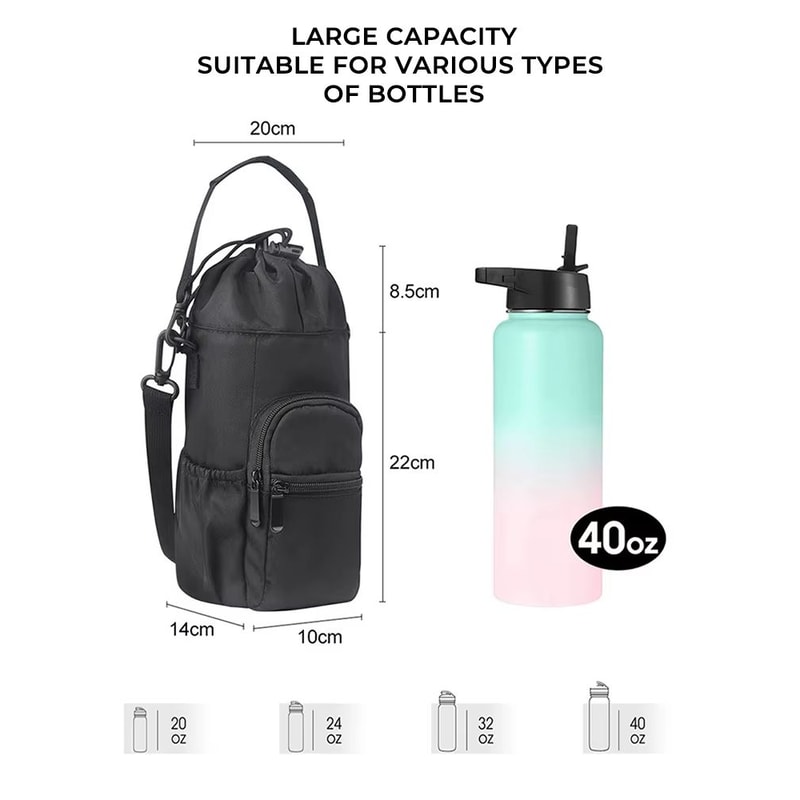 TrailMate 40oz Insulated Water Bottle Carrier Sling Handy Water Bottle Holder With Strap 5