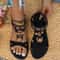 Boho Bliss RoundToe Flat Sandals Casual Summer Bohemian Sandals 0