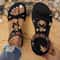 Boho Bliss RoundToe Flat Sandals Casual Summer Bohemian Sandals 1