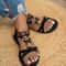 Boho Bliss RoundToe Flat Sandals Casual Summer Bohemian Sandals 2