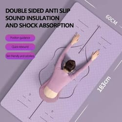 ecogrip 6mm tpe yoga mat – cushioned non slip exercise mat 183 x 60 cm