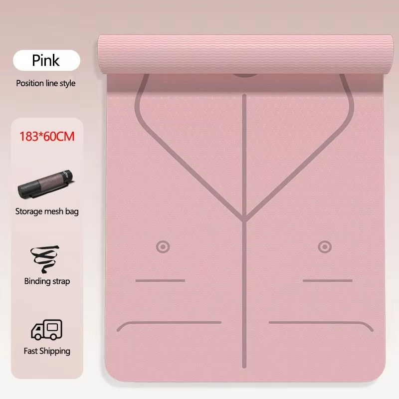 EcoGrip 6mm TPE Yoga Mat Cushioned Non Slip Exercise Mat 183 X 60 Cm 5