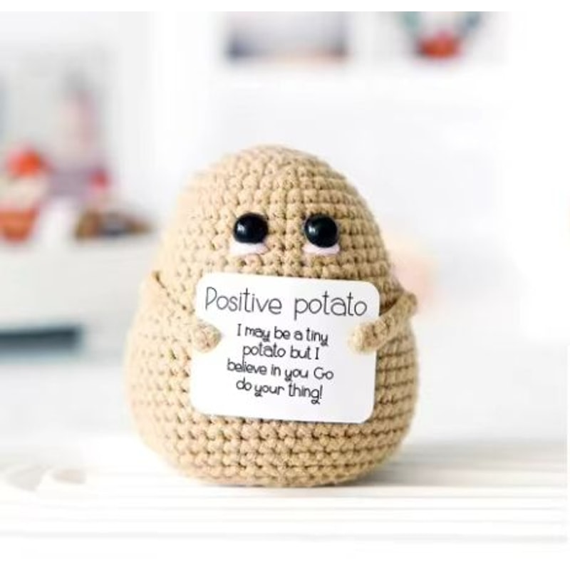 Cozy Pocket Hug Mini Wool Doll Positive Energy Handmade Plush 15