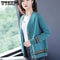 SoftSpring Loose VNeck Button Cardigan KoreanStyle LongSleeve Knit 1