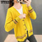 SoftSpring Loose VNeck Button Cardigan KoreanStyle LongSleeve Knit 4