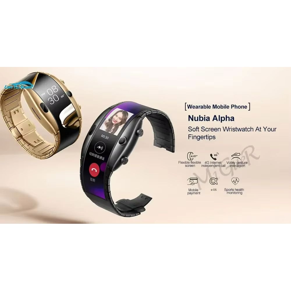 Nubia Alpha Wearable Phone Flexible OLED Smartwatch With ESIM 3