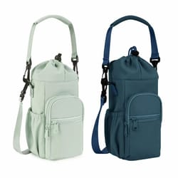 everyday 40oz insulated water bottle carrier | neoprene crossbody sling with pocket
