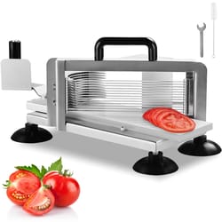 succebuy heavy-duty stainless steel tomato slicer 3/16 inch manual cutter