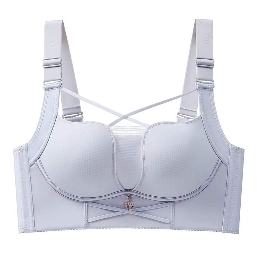Plus Size Wireless Push Up Bra Criss Cross Seamless Full Coverage Lingerie 9