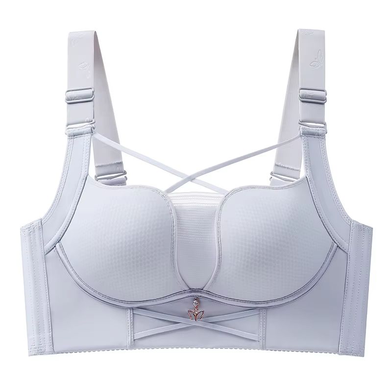 Plus Size Wireless Push Up Bra Criss Cross Seamless Full Coverage Lingerie 9