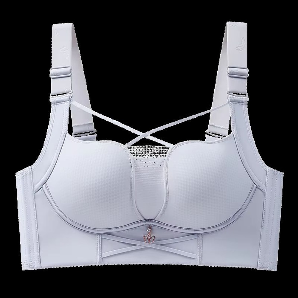 Plus Size Wireless Push Up Bra Criss Cross Seamless Full Coverage Lingerie 4