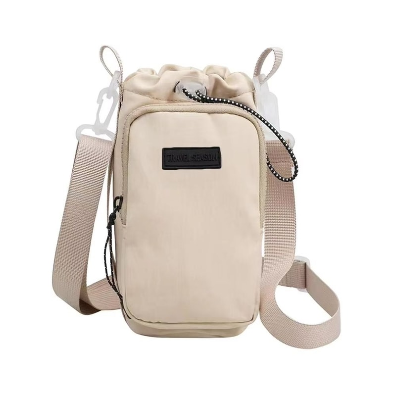 Portable Water Bottle Bag Adjustable Shoulder Strap Sleeve For Hiking Walking Camping Gym 7