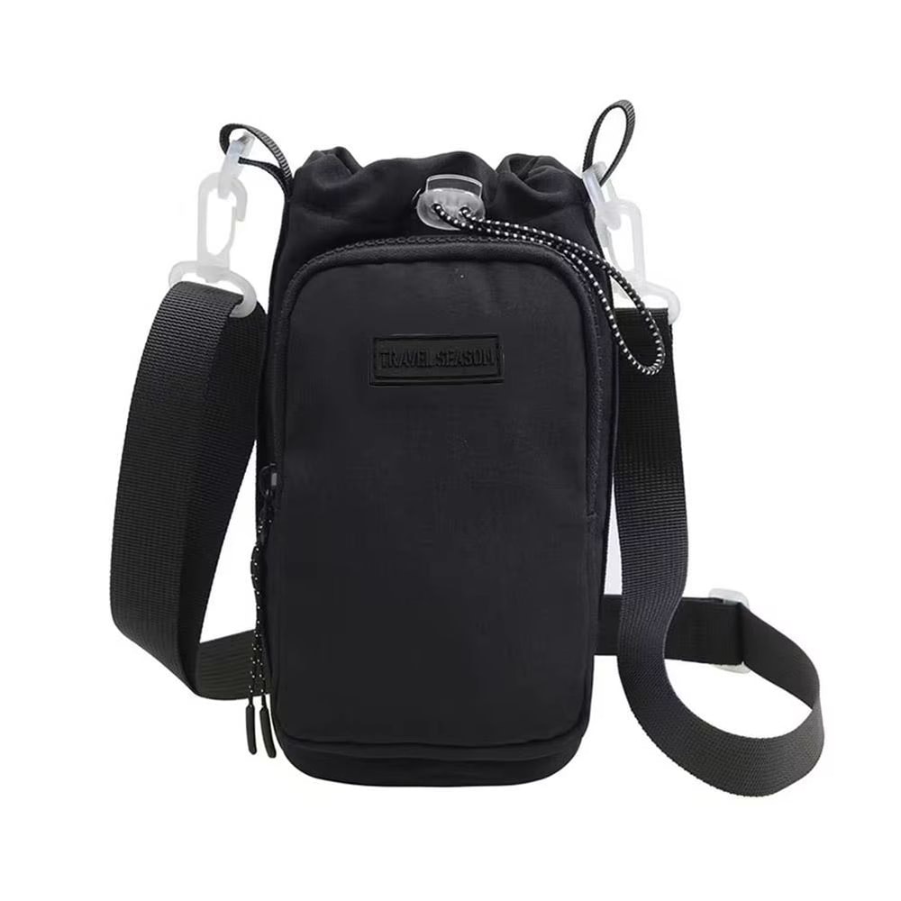 Portable Water Bottle Bag Adjustable Shoulder Strap Sleeve For Hiking Walking Camping Gym 8