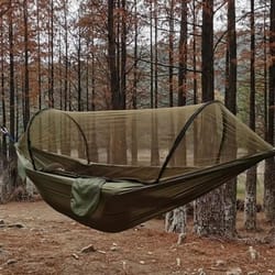 outdoor camping hammock with mosquito net parachute fabric hanging bed 250x120cm