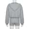 Women Three Piece Tracksuit Set Hooded Jacket Bra And Shorts Casual Sport Outfit 5