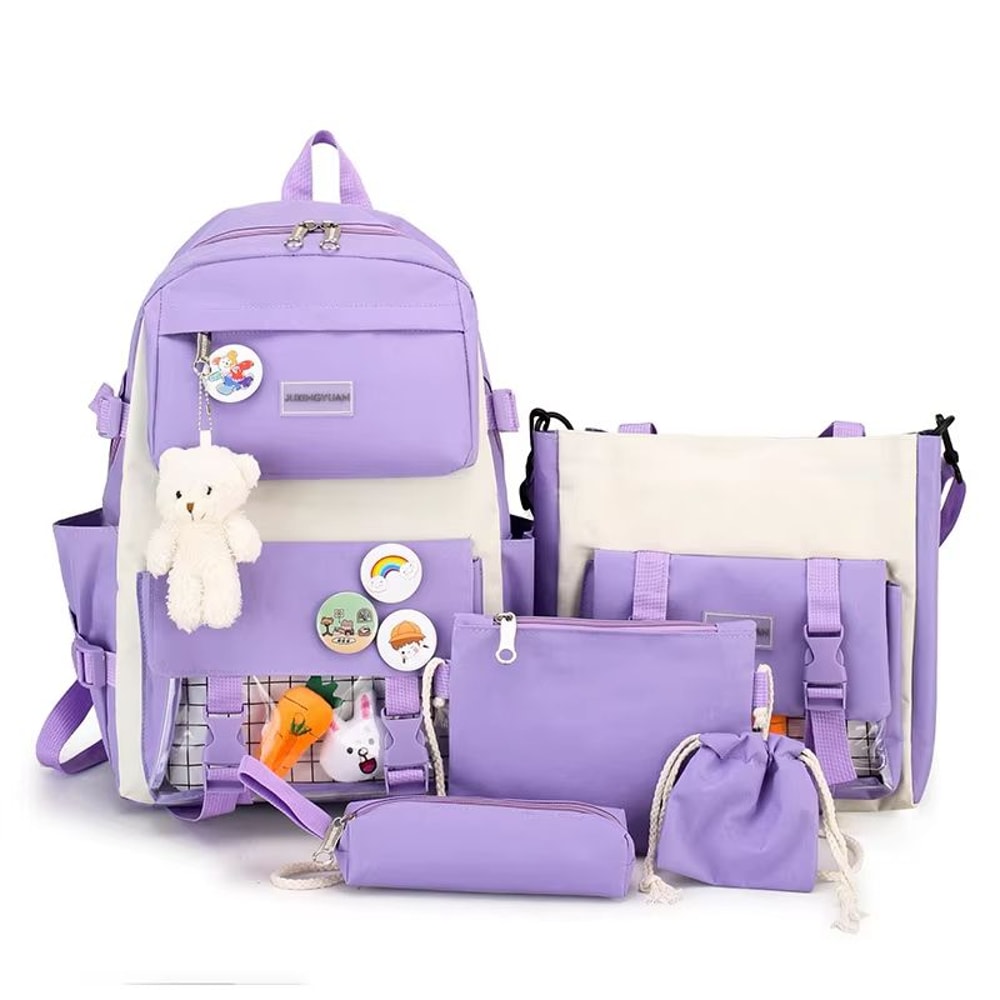 Large Capacity School Backpack Set Multi Compartment Bag For Students 3