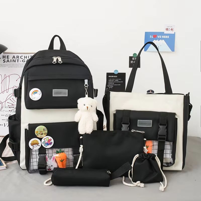 Large Capacity School Backpack Set Multi Compartment Bag For Students 7