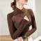CozyLayer HalfHigh Collar Underlay Top Thick Long Sleeve Thermal Tee 14