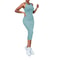Solid Halter Neck Bodycon Midi Dress Slim Fit High Waist Elegant Summer Dress For Women 5