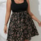 Elegant Floral Knit Plus Size Summer Dress Sleeveless KneeLength Tummy Control 4