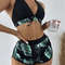TropiLeaf Halter 3Piece Swimsuit Set HighWaisted Leaf Print Bikini 9
