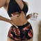 TropiLeaf Halter 3Piece Swimsuit Set HighWaisted Leaf Print Bikini 10
