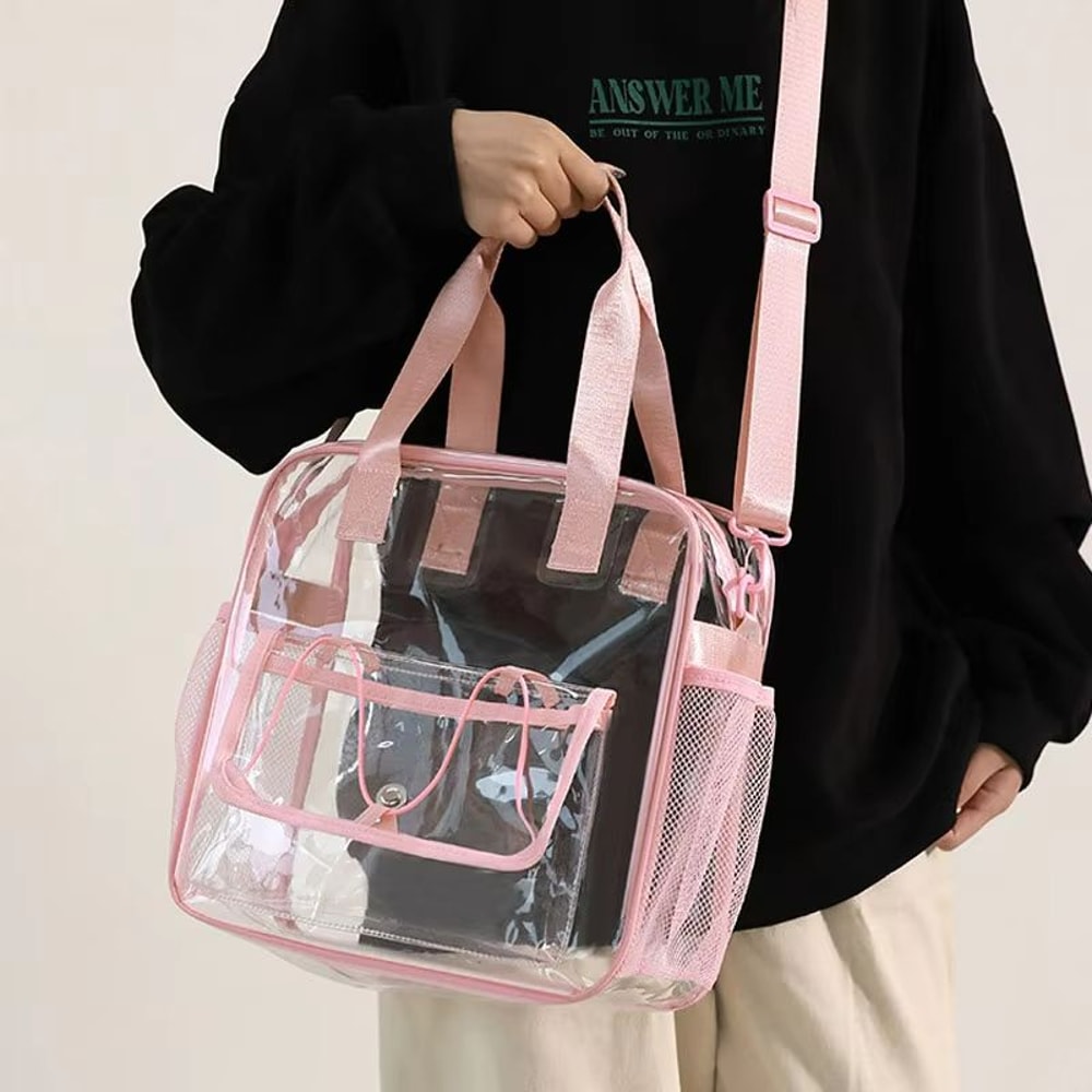 ShoreView Waterproof Clear Beach Tote PVC Transparent Tote With Touchscreen Window 2