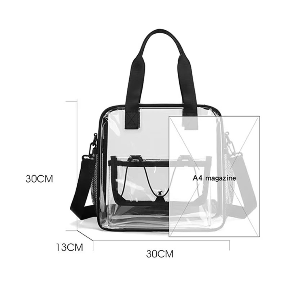 ShoreView Waterproof Clear Beach Tote PVC Transparent Tote With Touchscreen Window 5