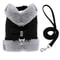 SnuggleSpark Fur Dog Harness Set Rhinestone Bow For Warm Puppy Coats 6
