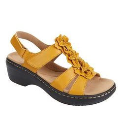 womens summer wedge sandals with flower design comfortable orthopedic peep toe shoes