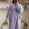 Cozy Haven Long Sleeve Flannel Nightgown With Double Pockets 3