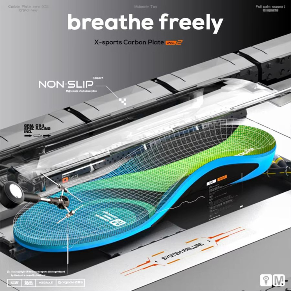 Mcgola Pro Court Insole Full Length Carbon Plate For High Rebound And Arch Support 3