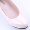 SilkStride Nude Mid Heel Pumps Comfortable Office And Wedding Guest Heels 3
