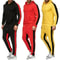Mens Color Block Winter Tracksuit Warm Breathable 2Piece Sportswear Set 0