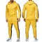 Mens Color Block Winter Tracksuit Warm Breathable 2Piece Sportswear Set 9